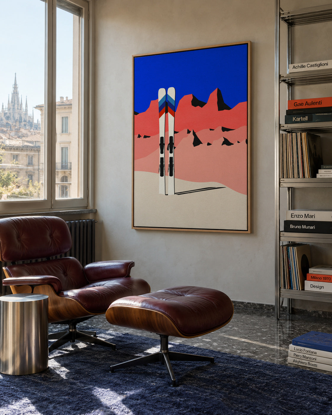 Ski Alpin - Framed canvas in an interior