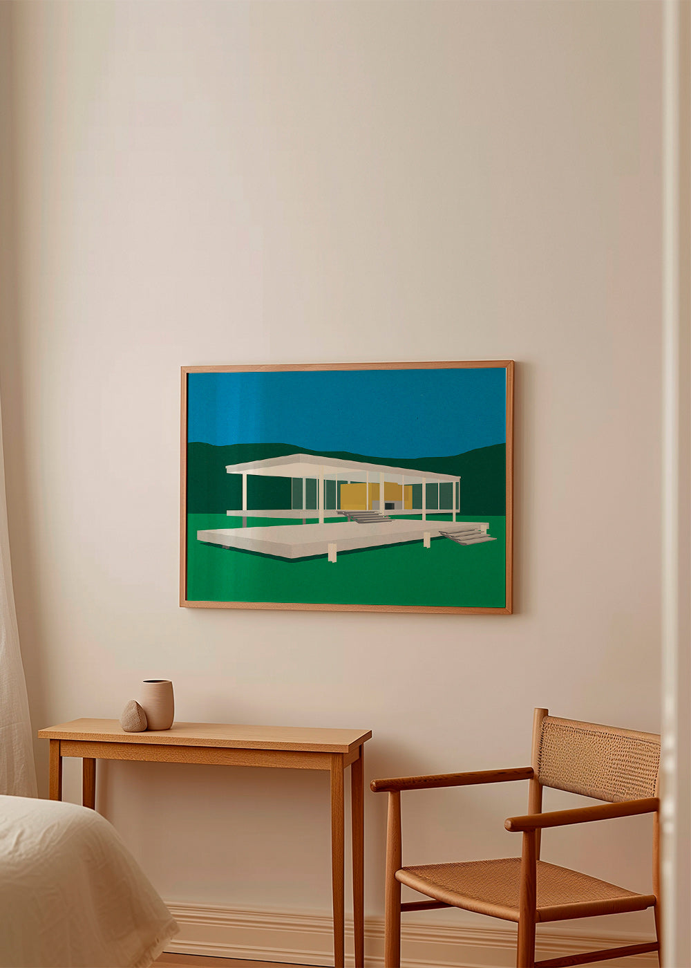 Arkitektonisk illustration av modernt minimalistiskt hus – Product1
