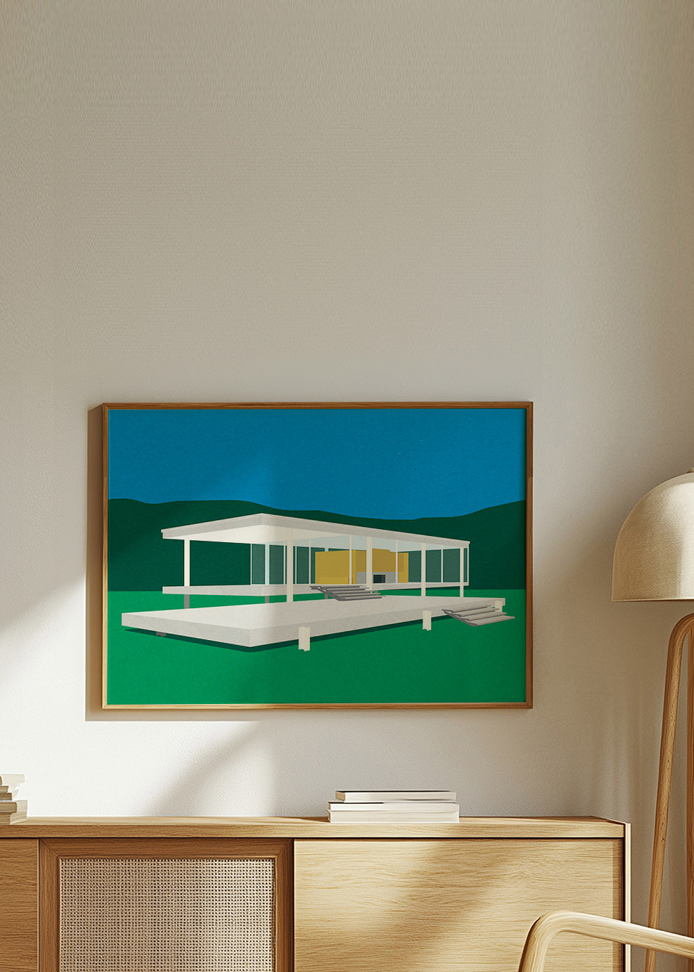 Arkitektonisk illustration av modernt minimalistiskt hus – Product2