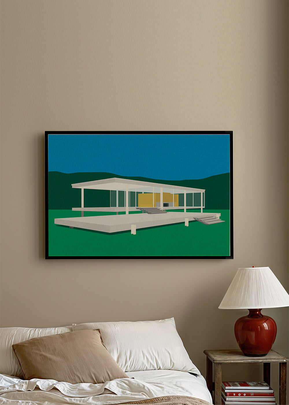 Arkitektonisk illustration av modernt minimalistiskt hus – Product3