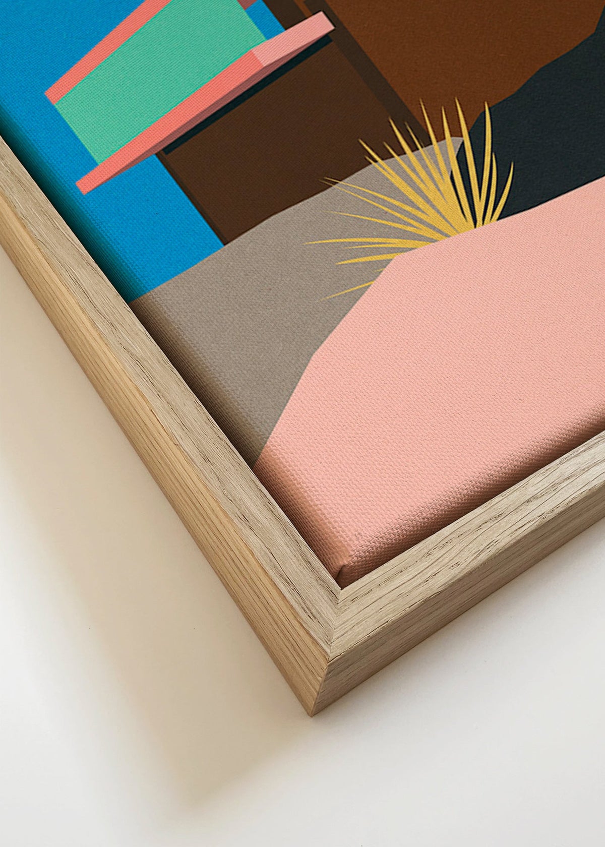 Illustration av ökenhus – Canvas detail