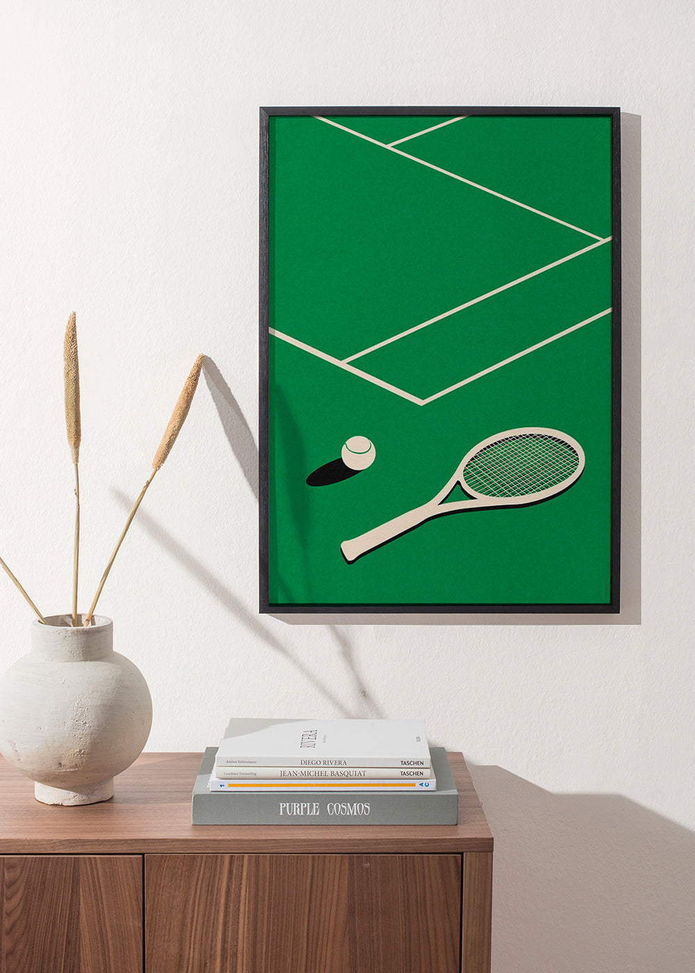 Sportkonst: racket och boll på bana – Product3