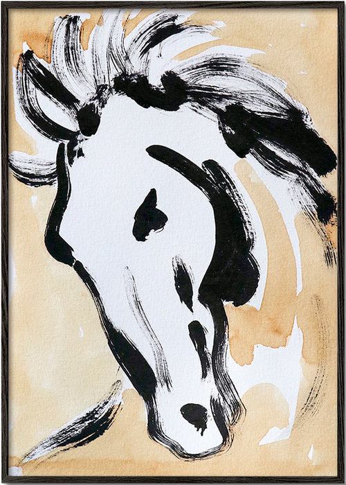 Häst i bläck, gestaltningskonst – Black Frame