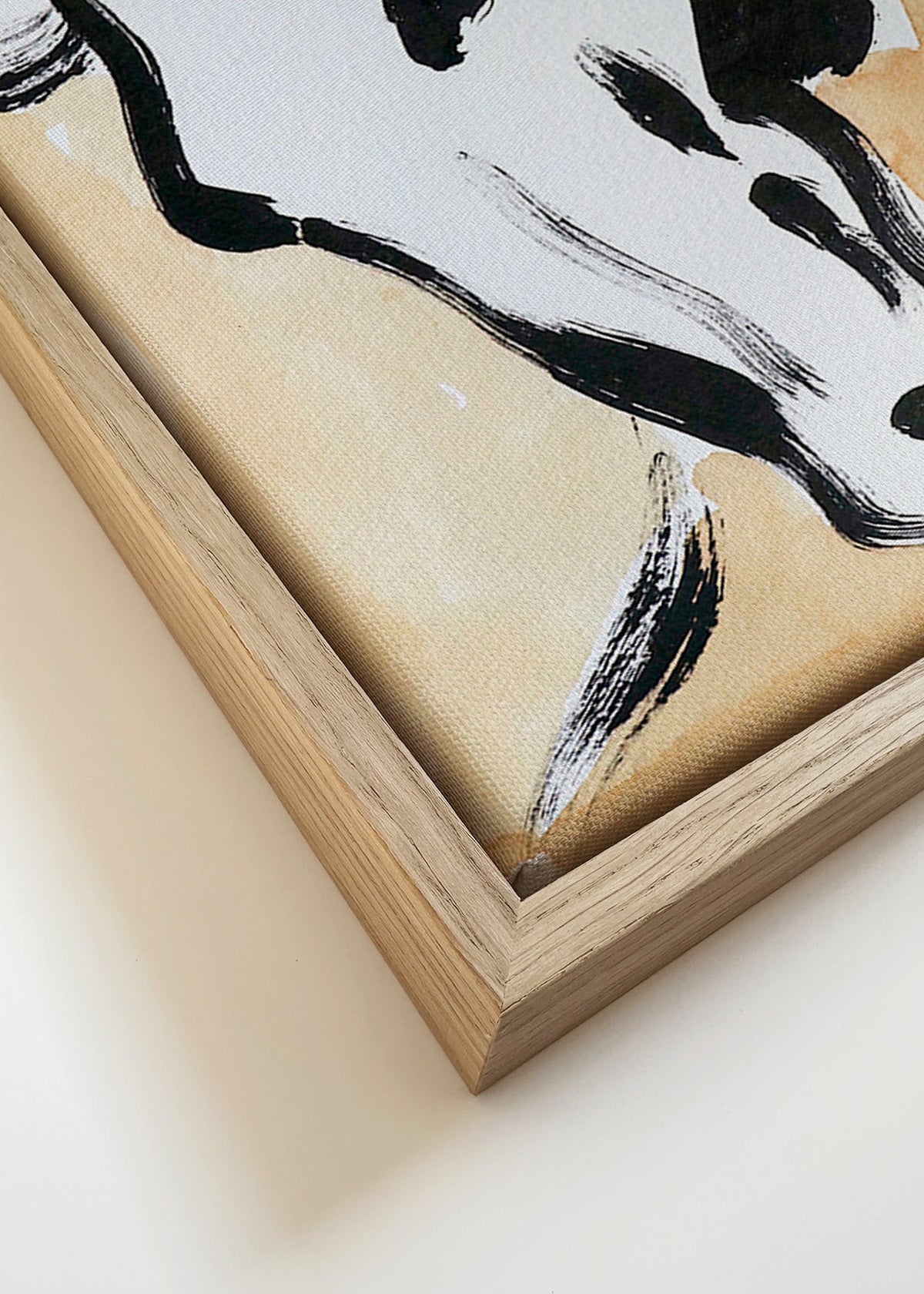 Häst i bläck, gestaltningskonst – Canvas detail