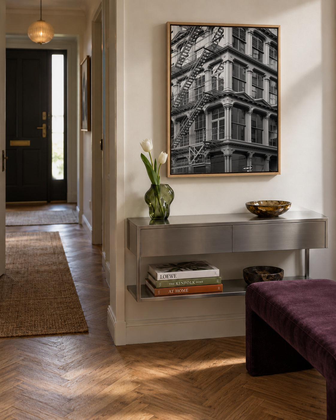 Urban Geometry - Framed canvas in an interior