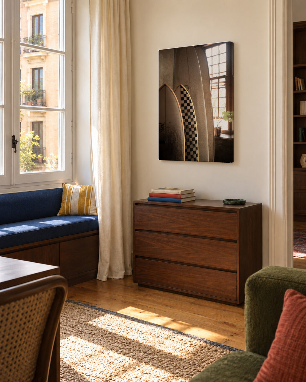 Deus - Unframed canvas in an interior
