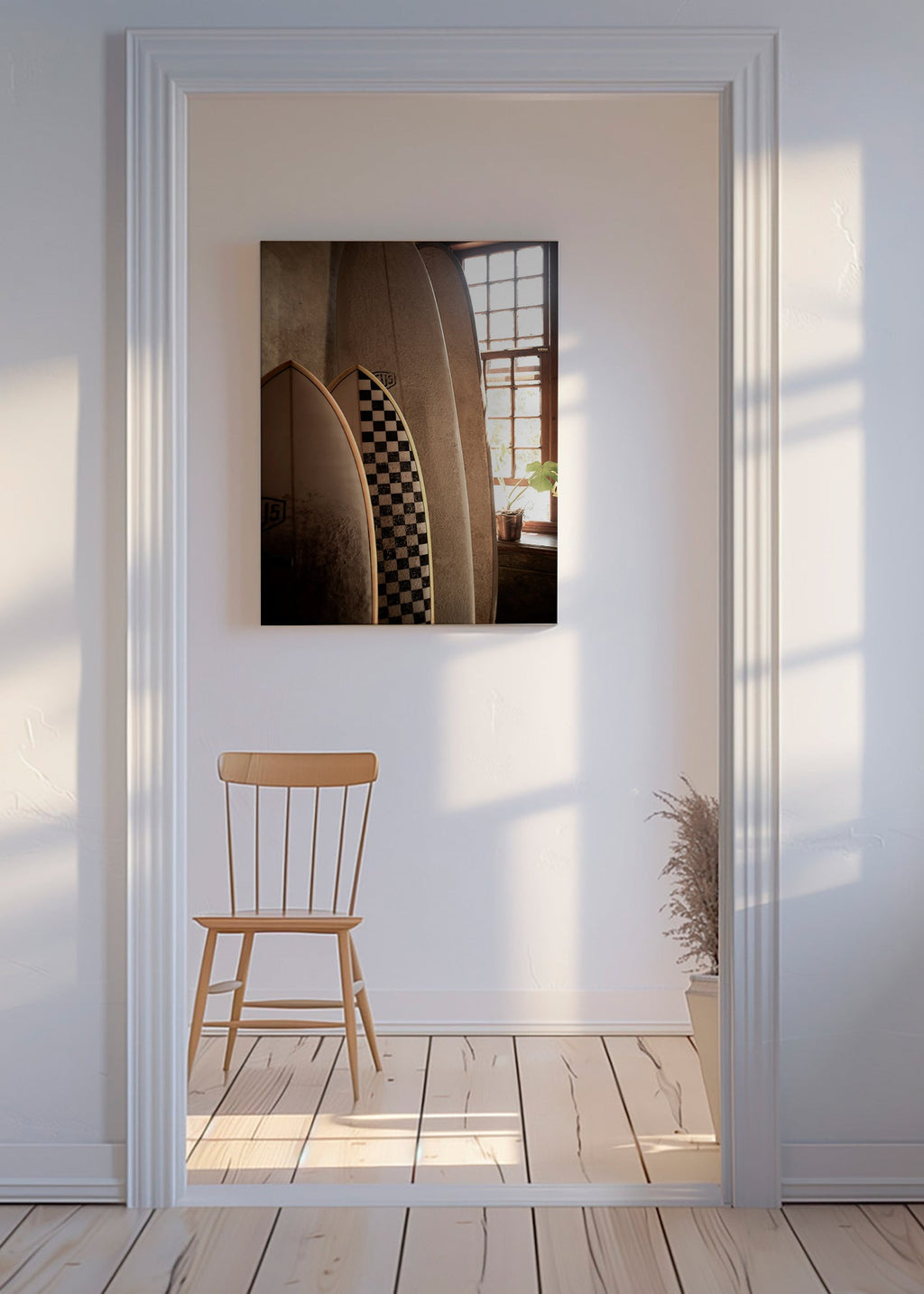 Sportkonst med vintage-surfbrädor – Canvas
