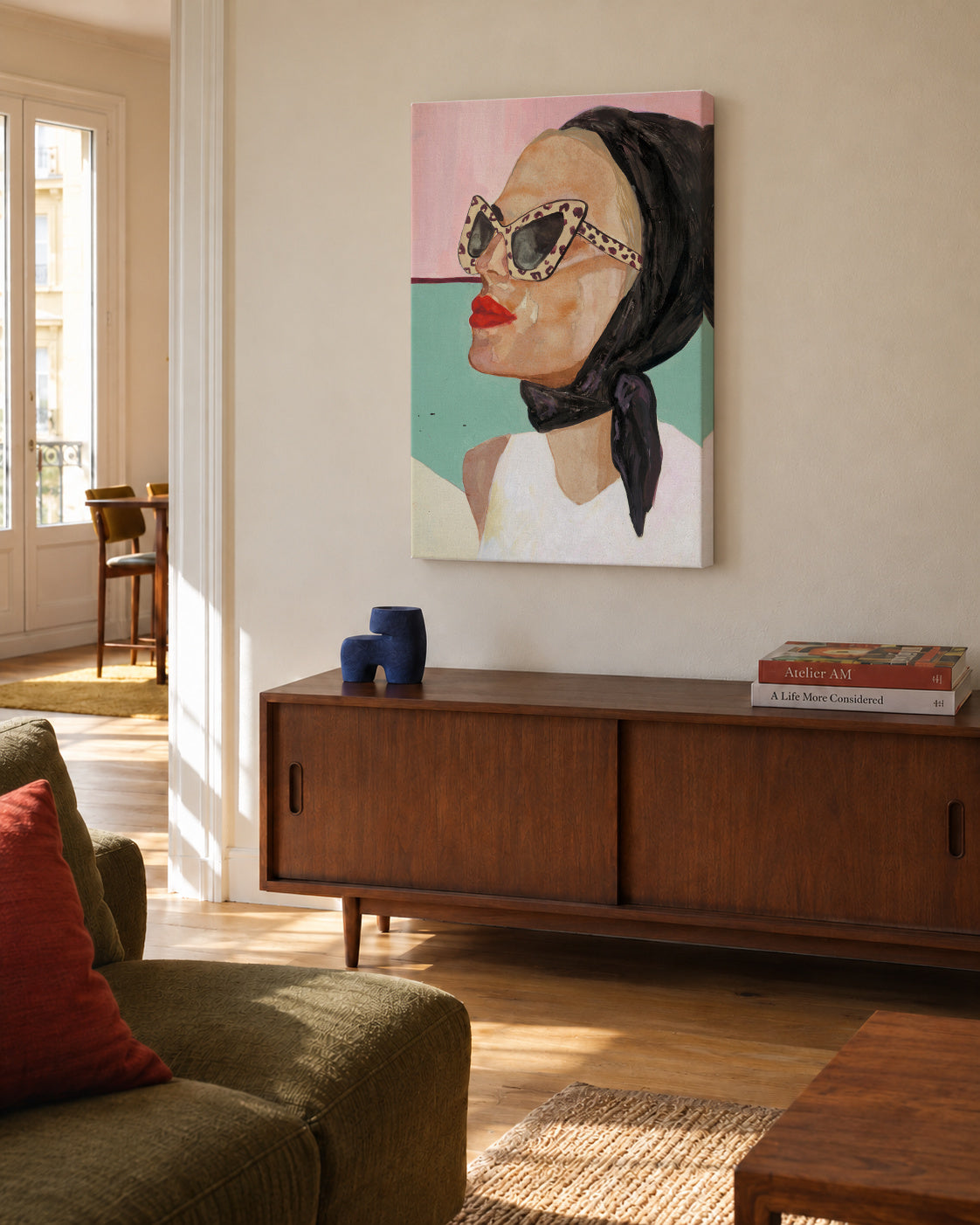 Capri - Unframed canvas in an interior