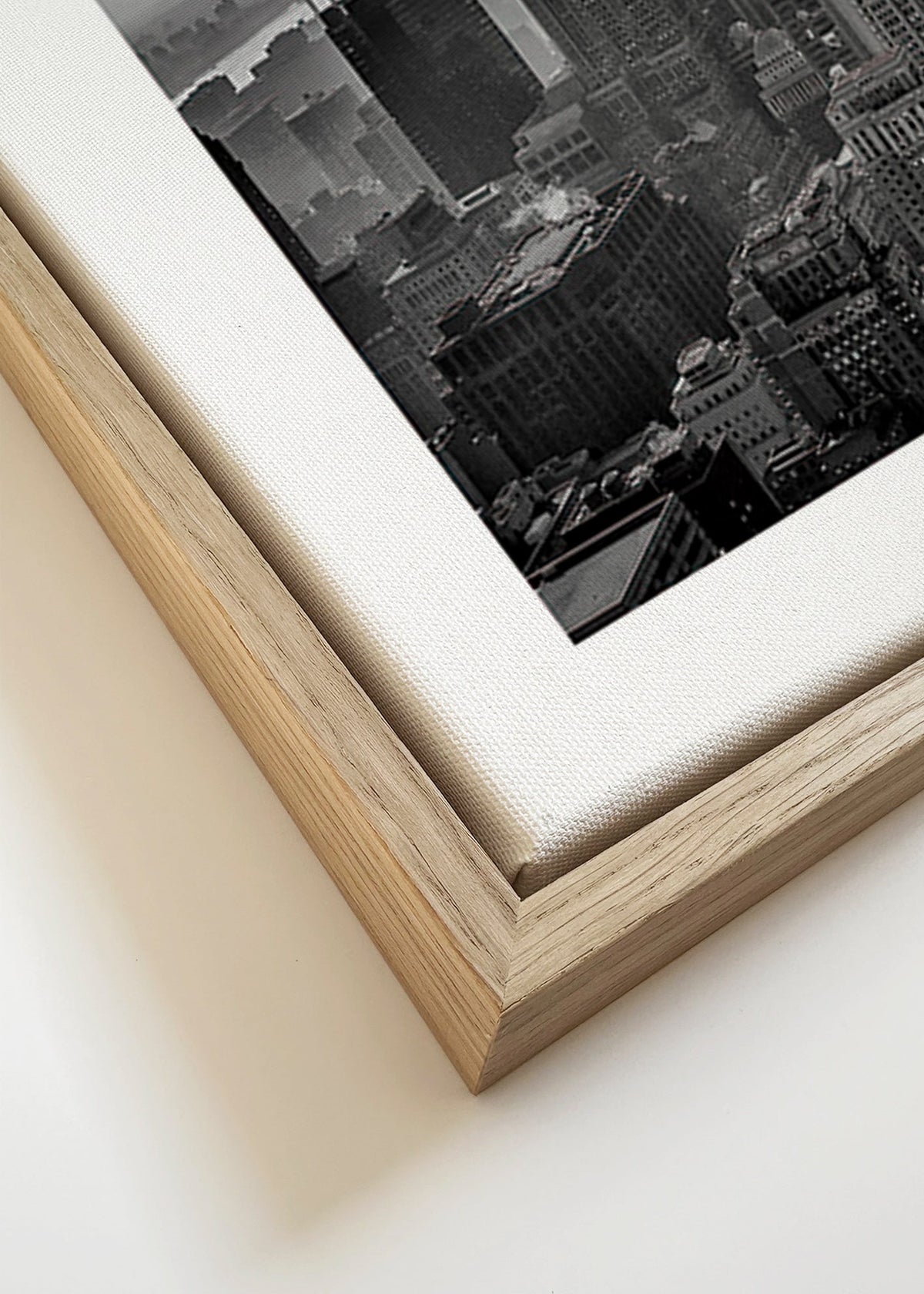 Kökskonst Manhattan skyline i svartvitt – Canvas detail