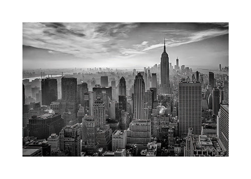 Kökskonst Manhattan skyline i svartvitt