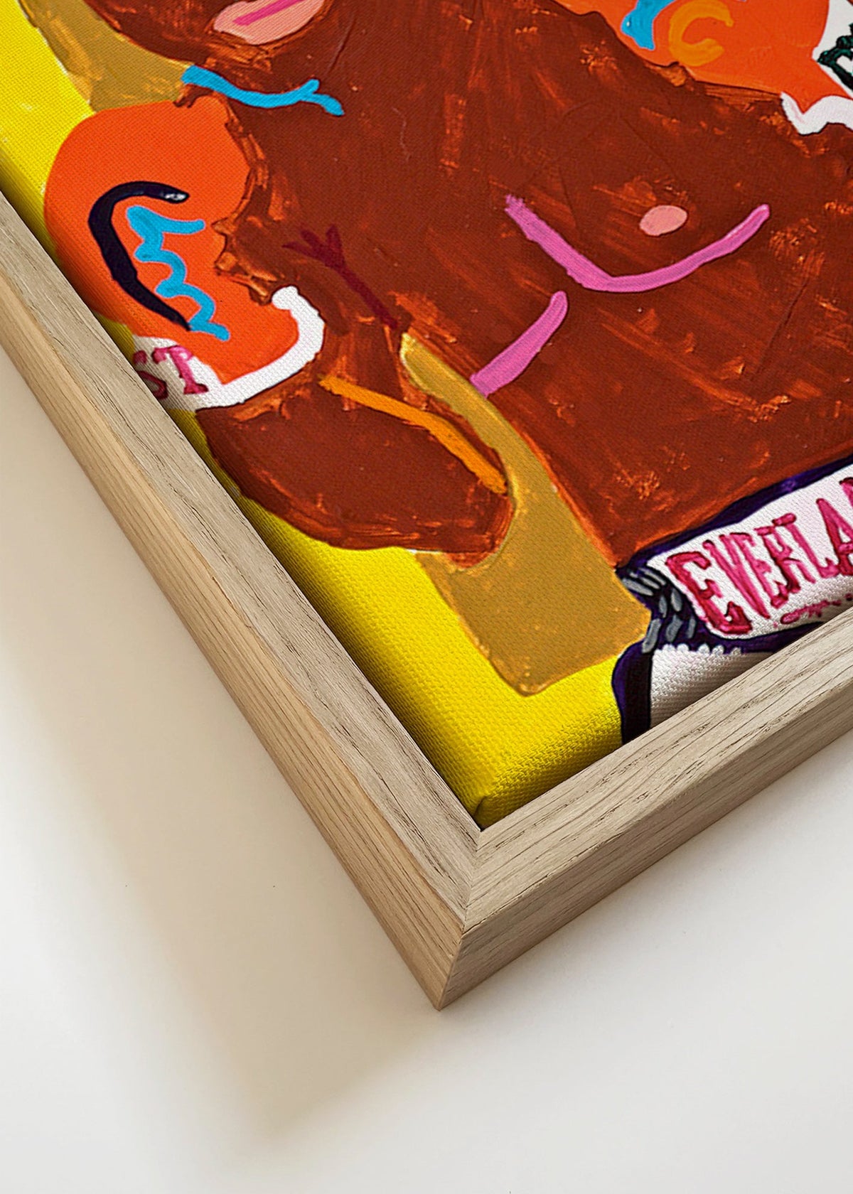 Sportkonst boxare illustration – Canvas detail