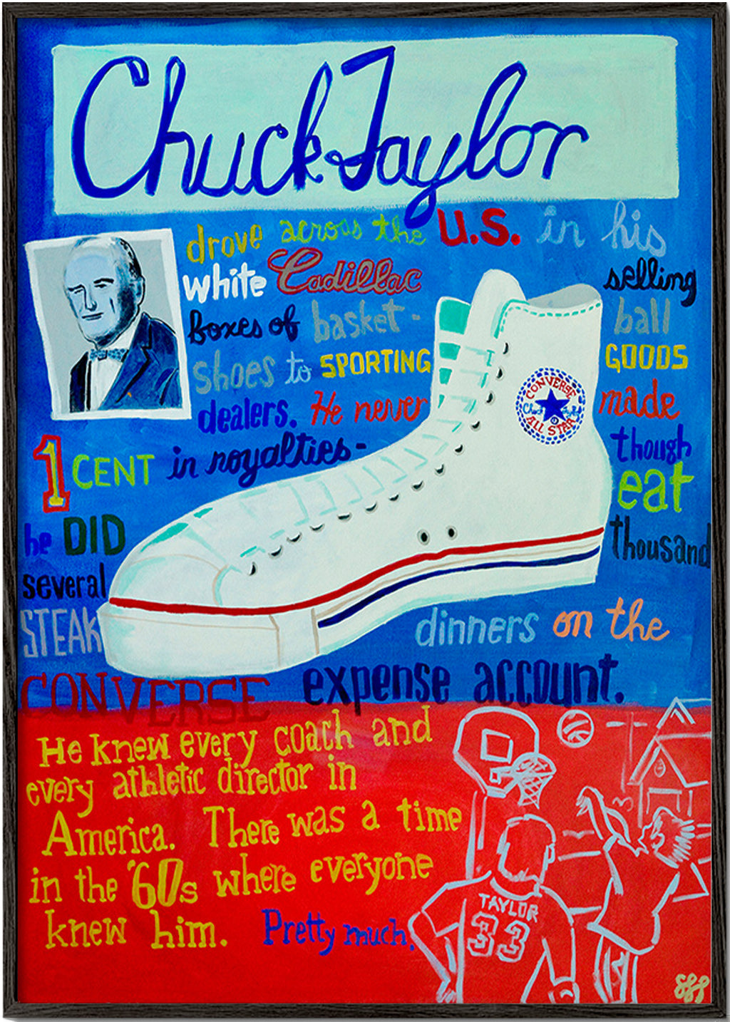 Sportkonst Chuck Taylor sneaker poster – Black Frame