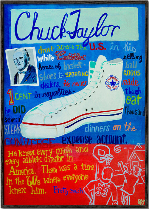 Sportkonst Chuck Taylor sneaker poster – Black Frame