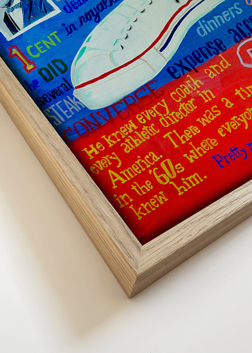 Sportkonst Chuck Taylor sneaker poster – Canvas detail