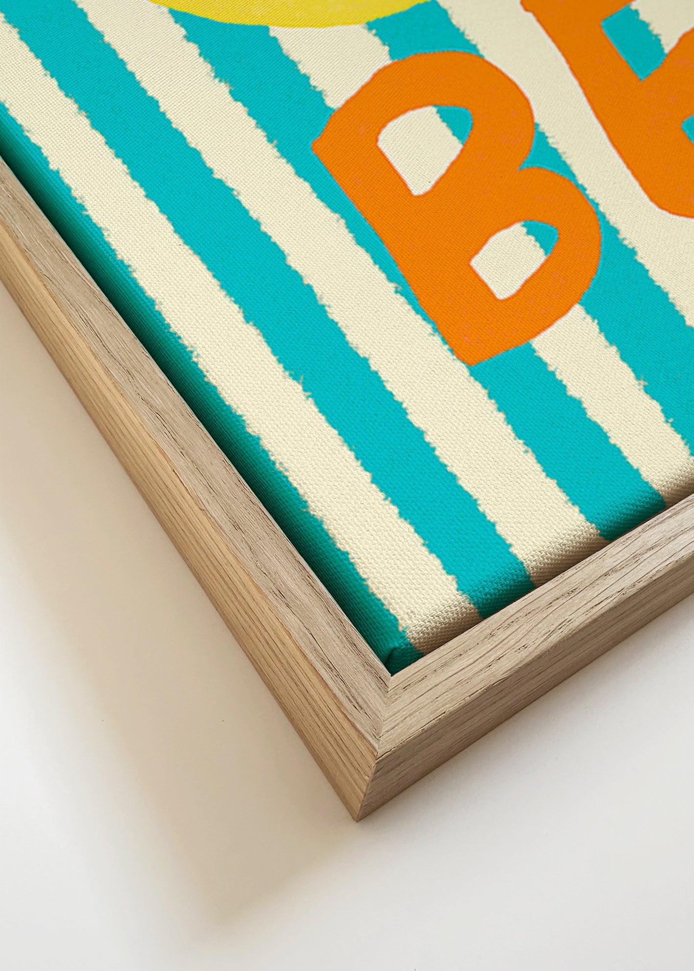 Typografisk illustration Ciao Bella – Canvas detail