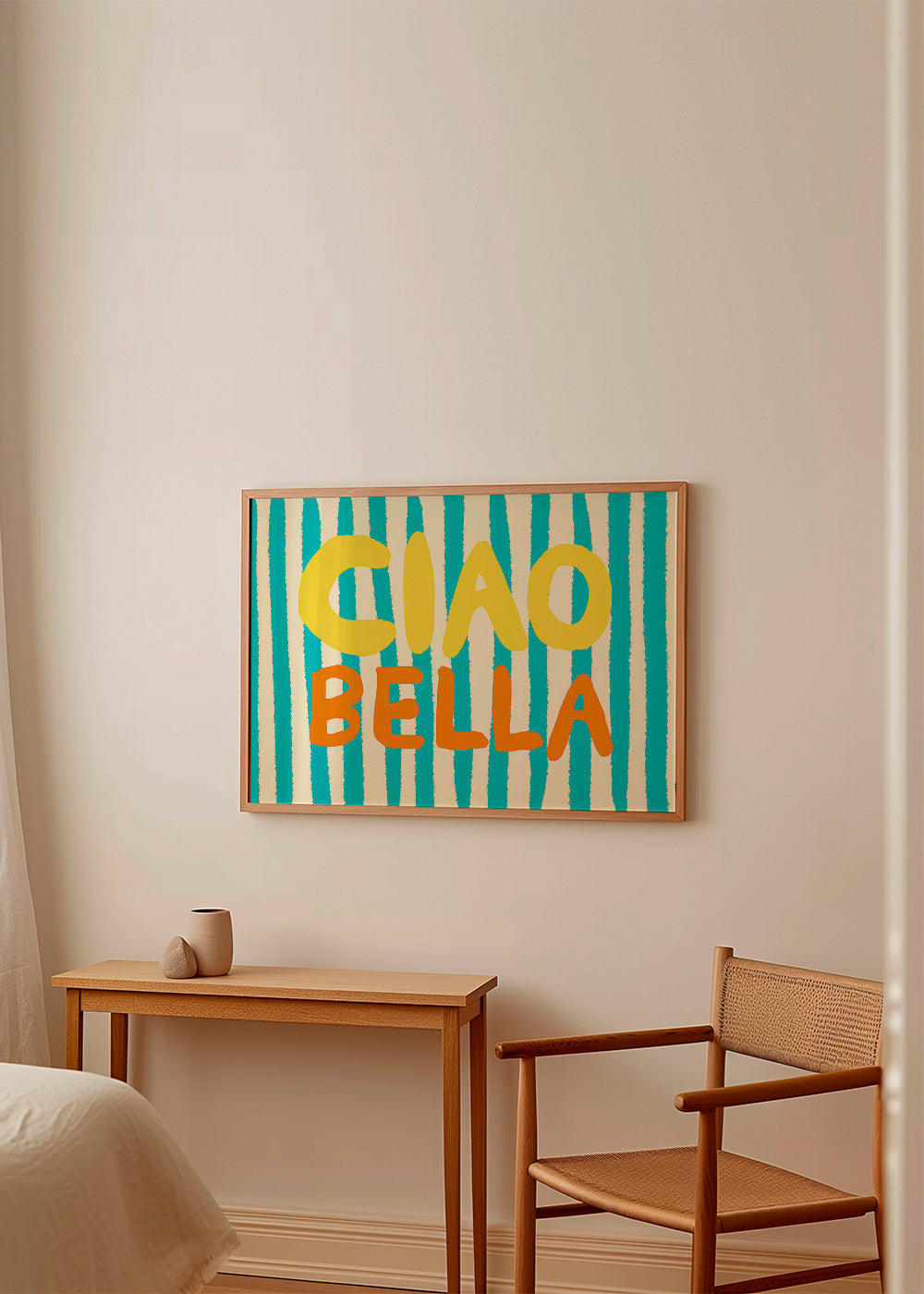 Typografisk illustration Ciao Bella – Product1