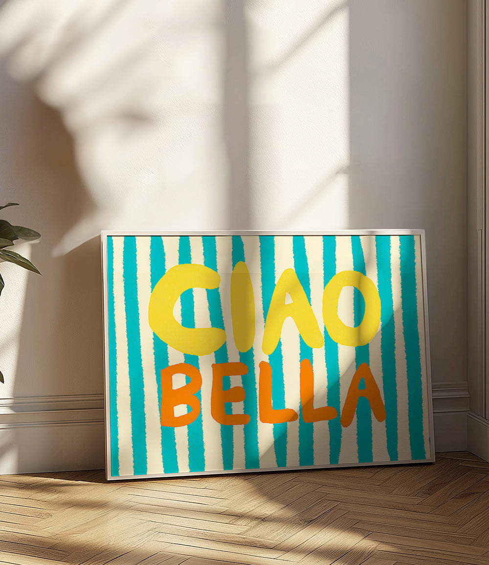 Typografisk illustration Ciao Bella – Product3