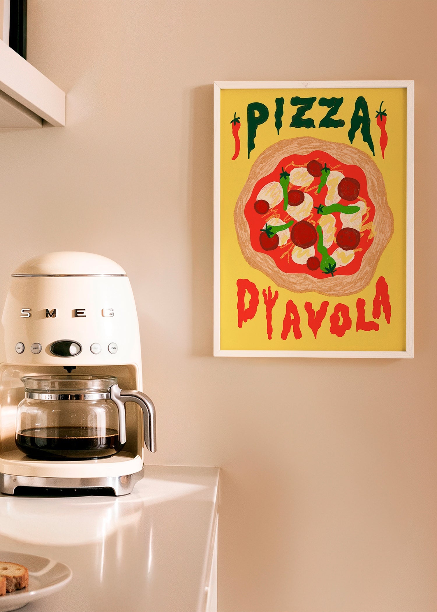Kökskonst: Pizza Diavola illustration – Product2