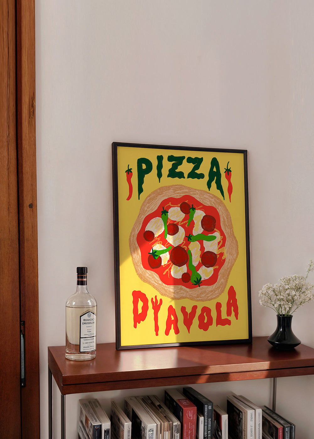 Kökskonst: Pizza Diavola illustration – Product3