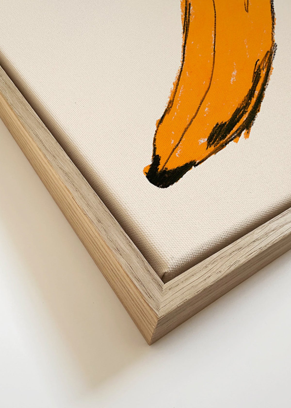Kökskonst banan illustration – Canvas detail