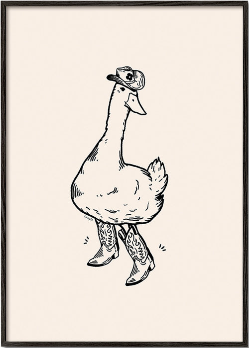 Illustration av cowboy-anka – Black Frame