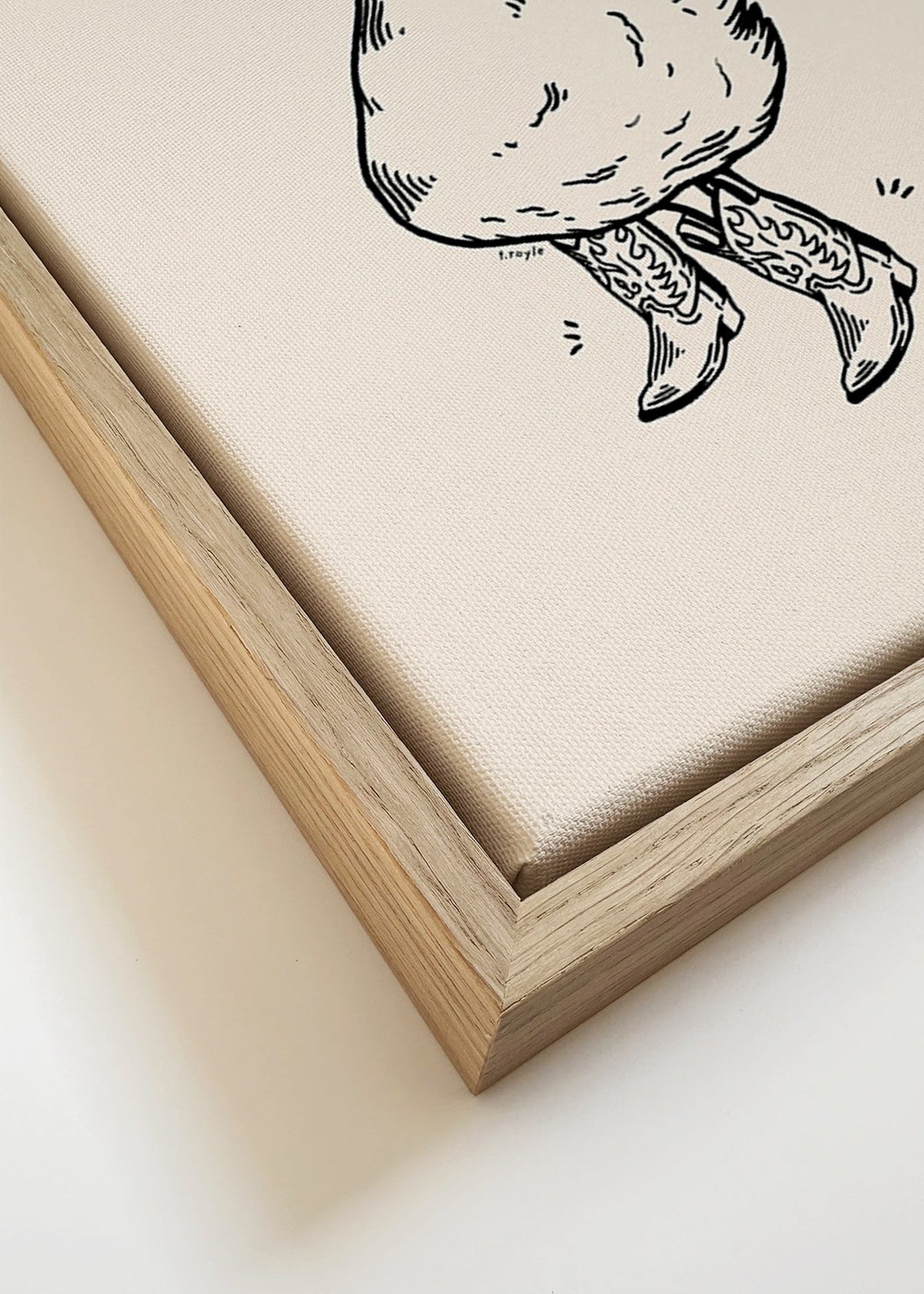 Illustration av cowboy-anka – Canvas detail