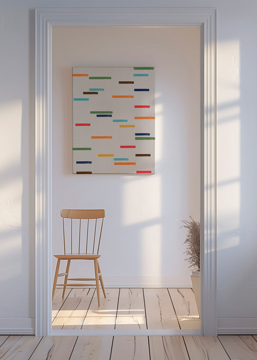 Abstrakt konst med flytande ränder – Canvas