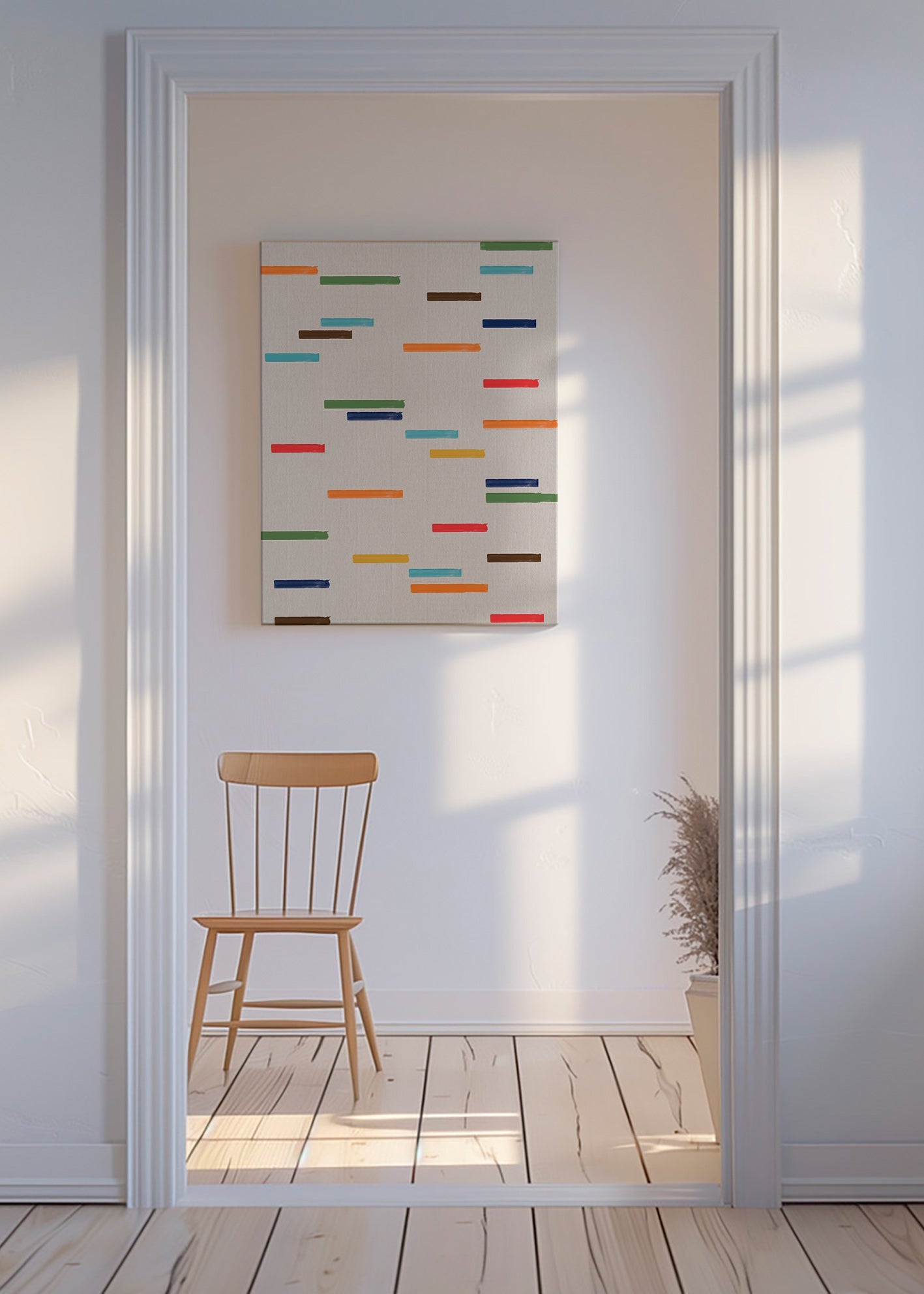 Abstrakt konst med flytande ränder – Canvas