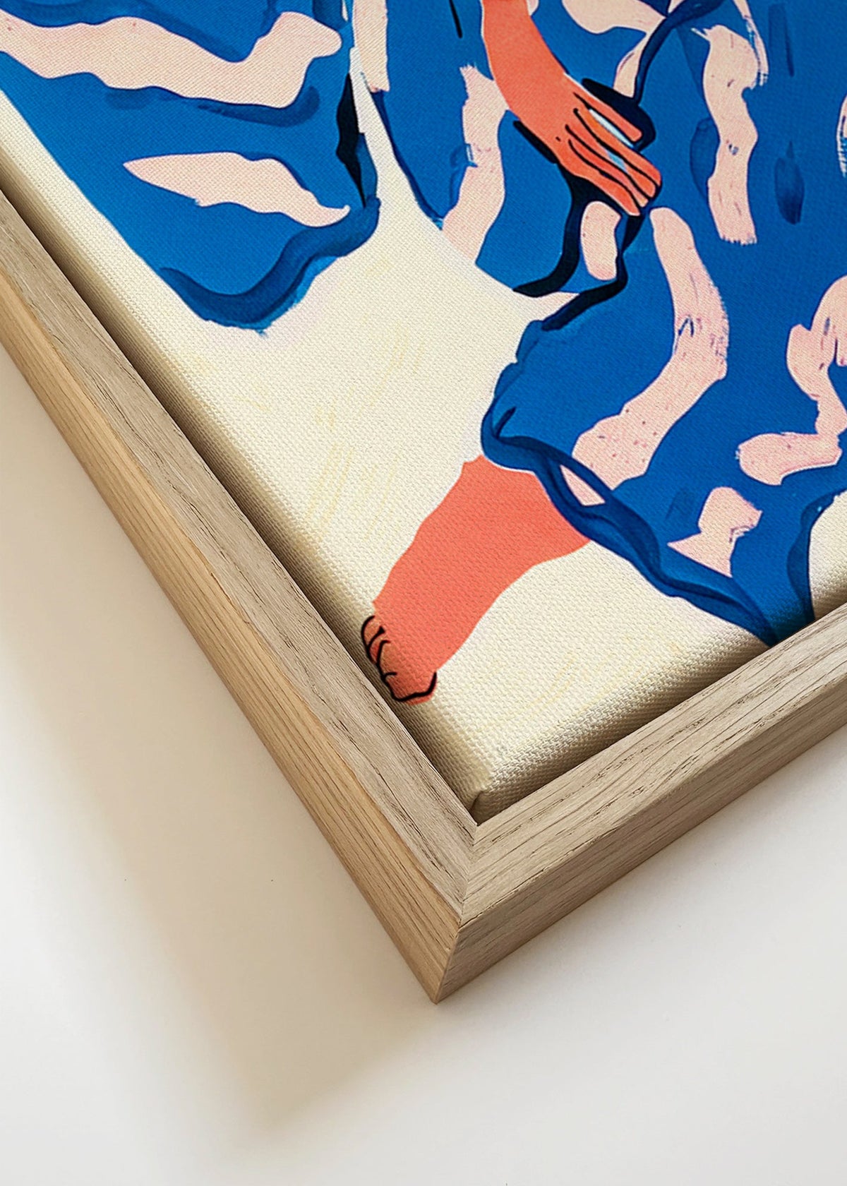 Illustration av figur i blå mantel – Canvas detail