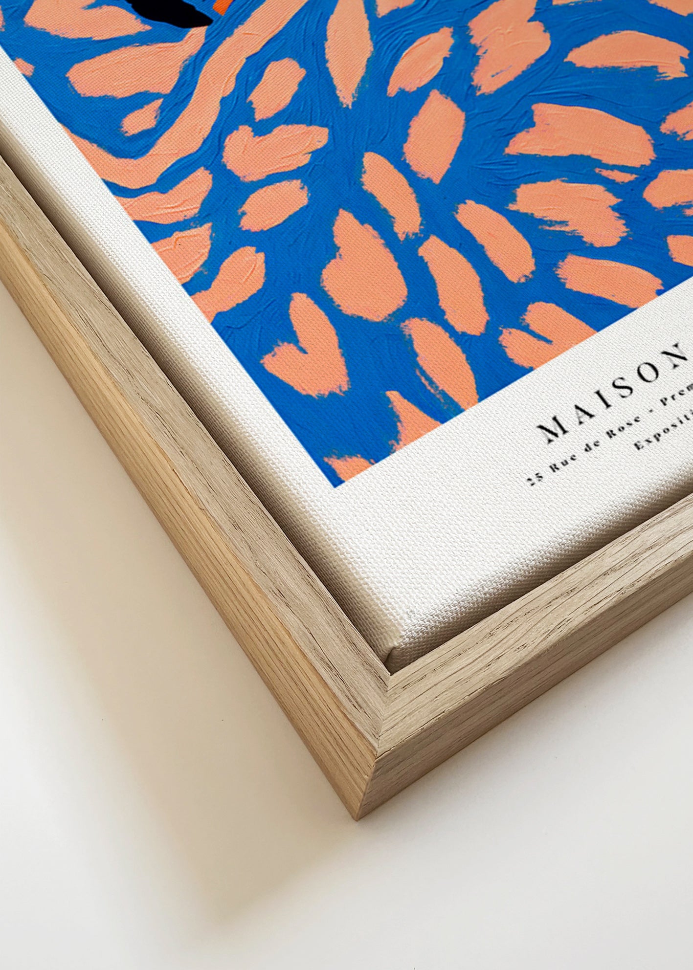 Figurativ illustration kvinna insvept – Canvas detail