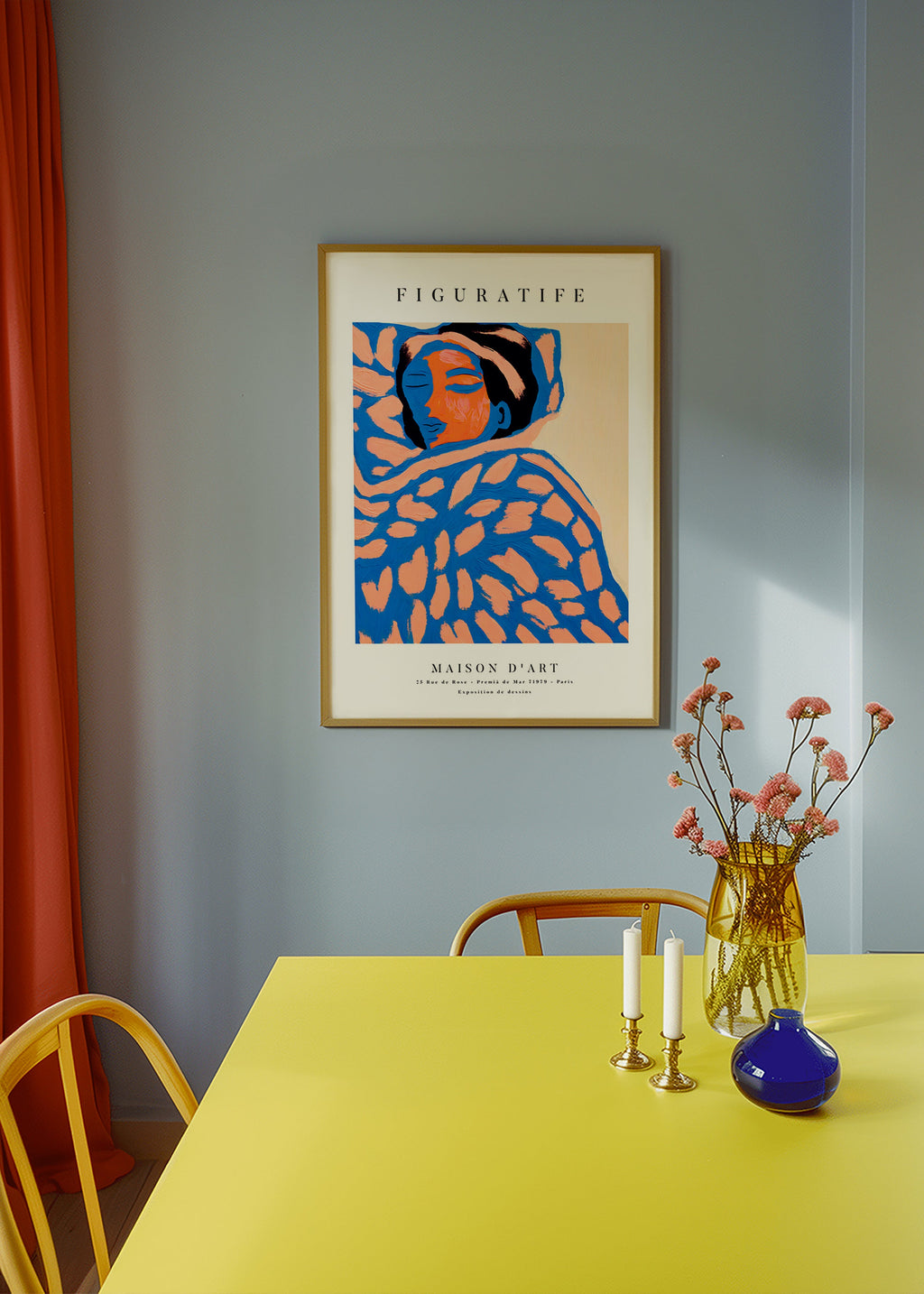 Figurativ illustration kvinna insvept – Product2