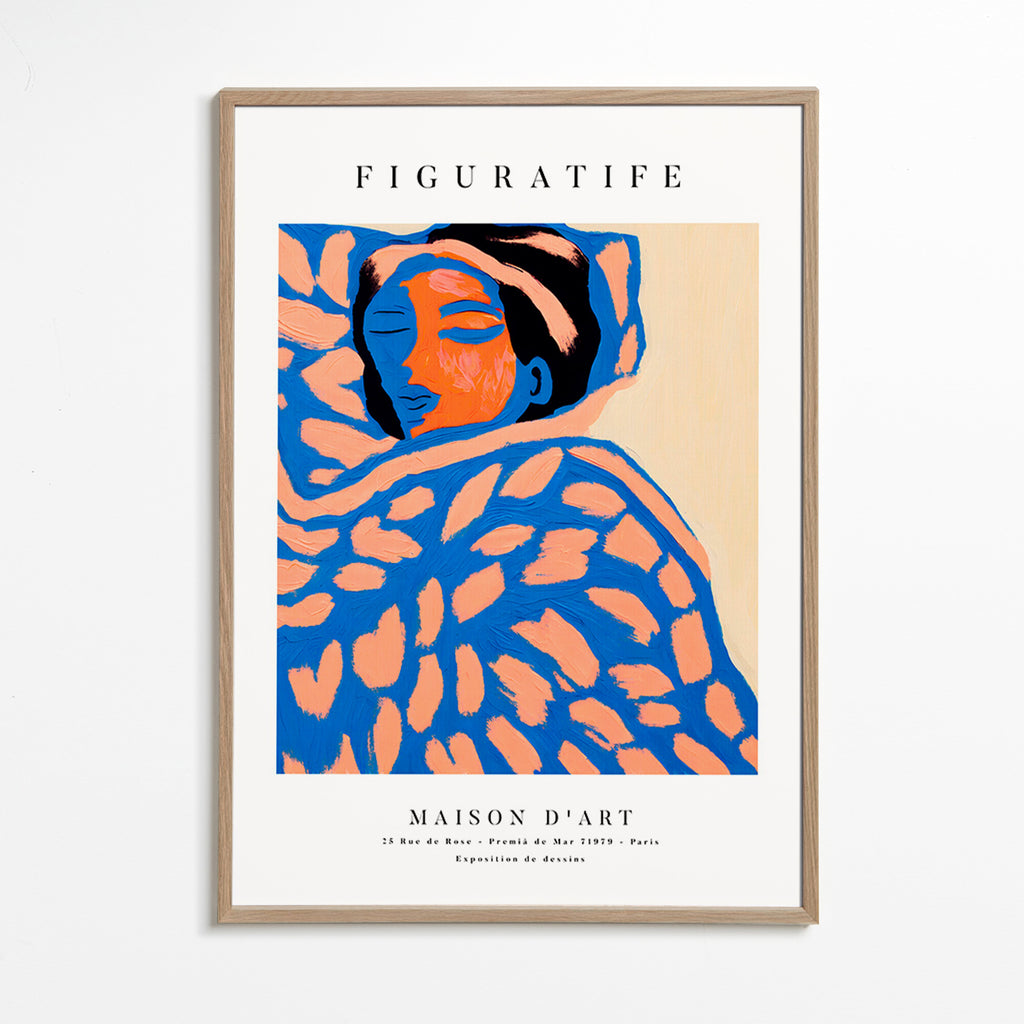 Figurativ illustration kvinna insvept – Oak Frame