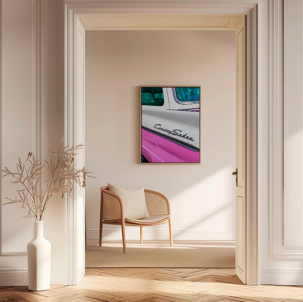 Vintage print Country Sedan kromdetalj – Canvas2