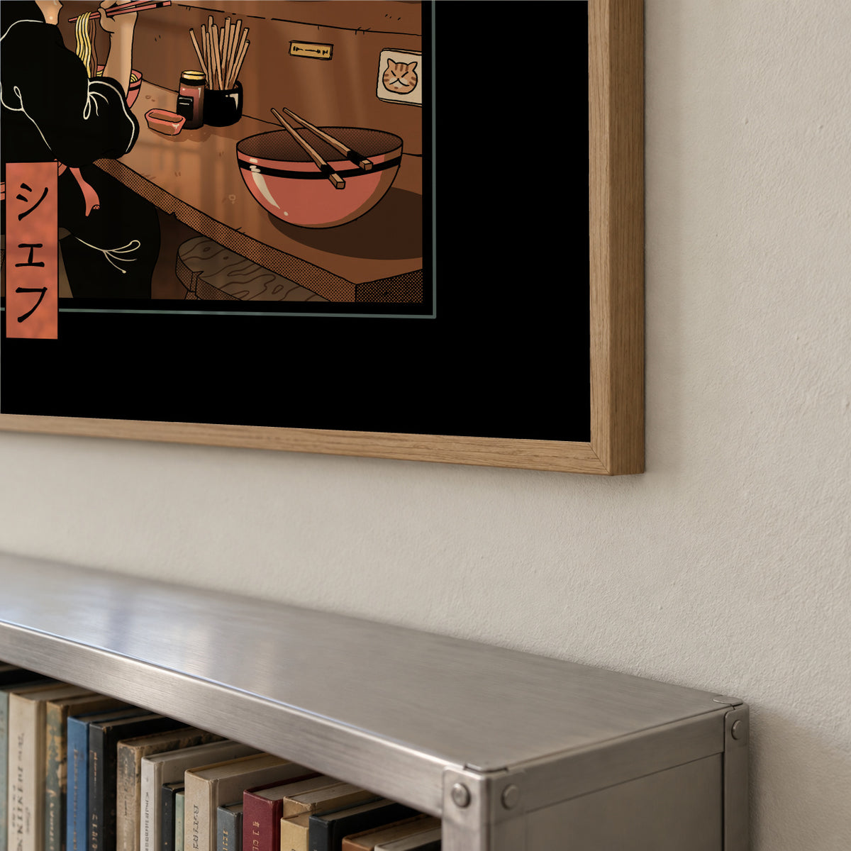 Ramen Meowster - Framed poster detail