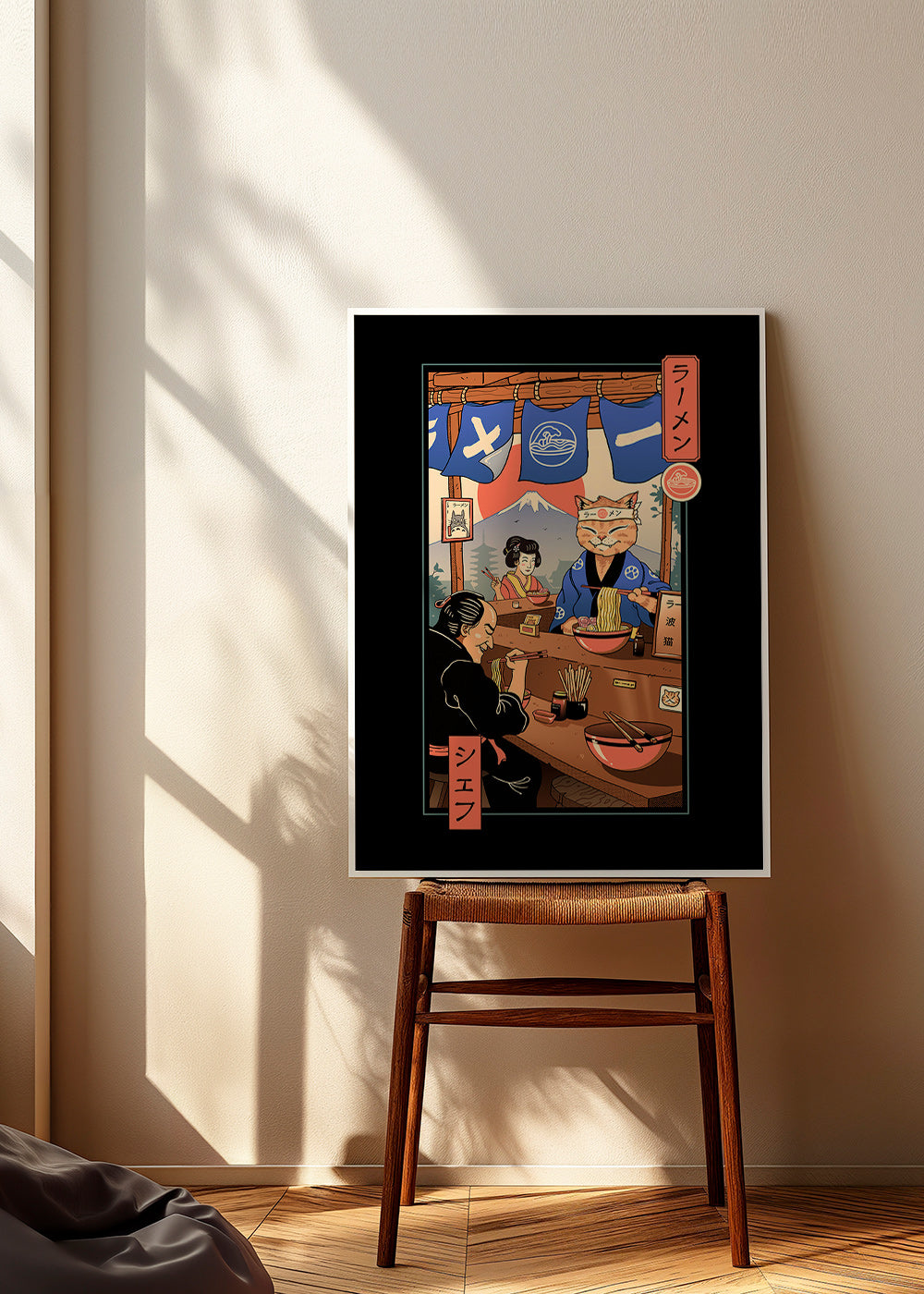 Kökskonst Ramen Meowster, illustrerad ramen-katt – Product3