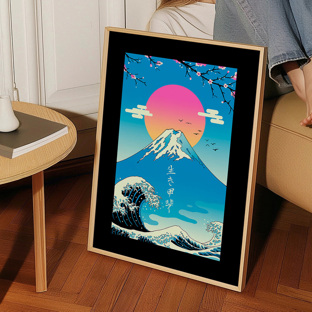 Japansk illustration av Mount Fuji med ikonisk våg – Product1