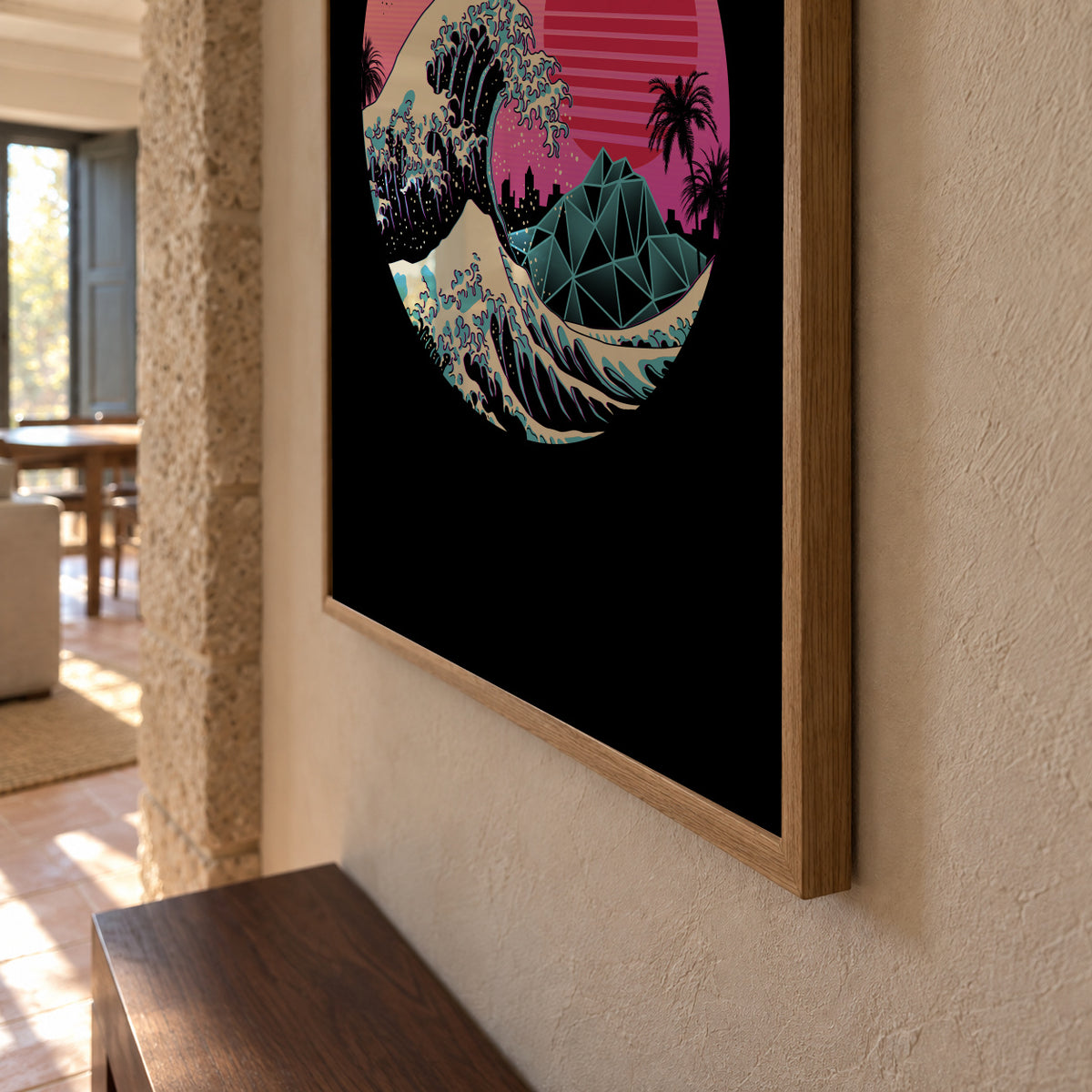 Great Retro Wave - Framed poster detail
