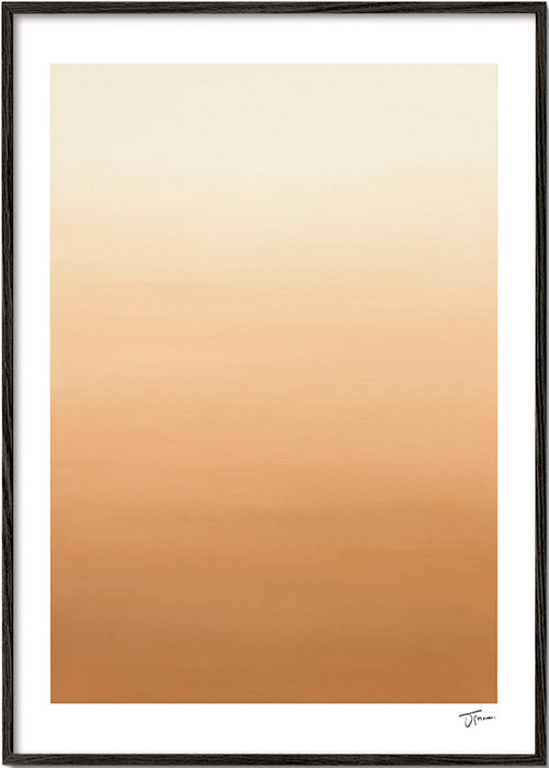 Ökengradient landskapskonst minimal – Black Frame