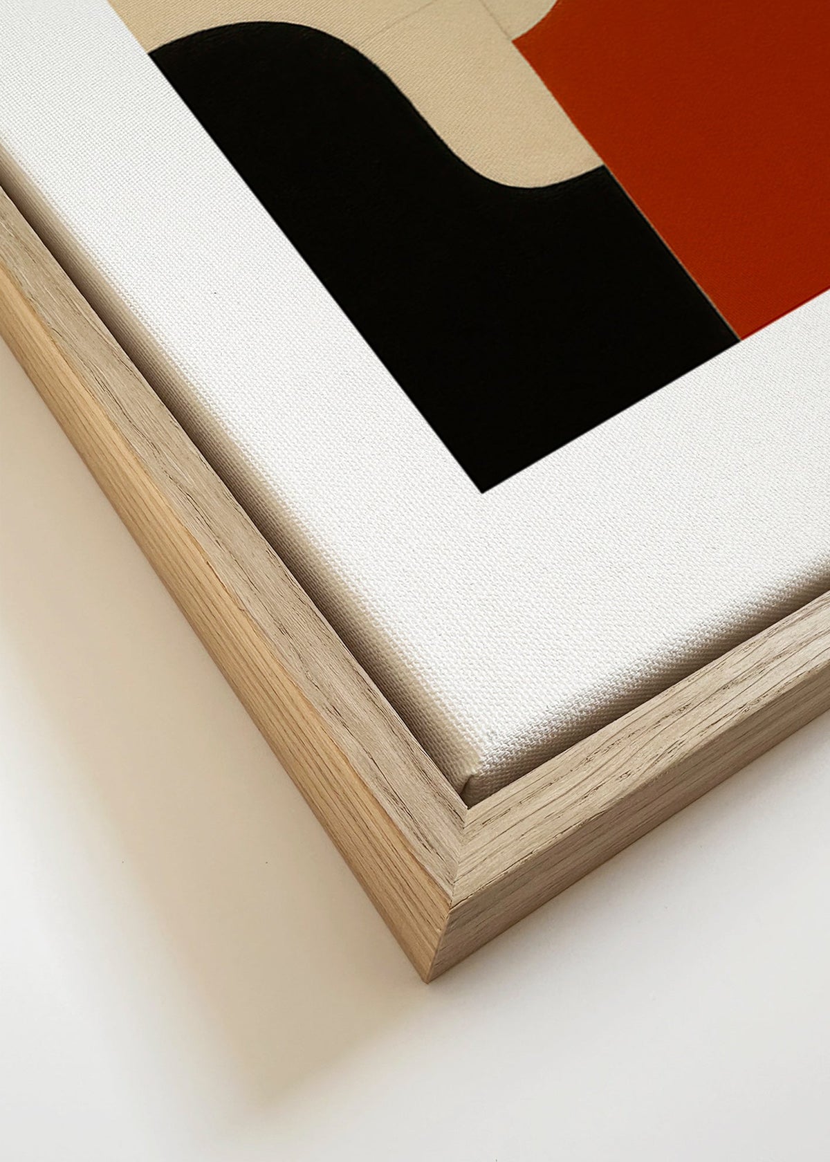 Geometrisk tavla med modulära kurvor – Canvas detail