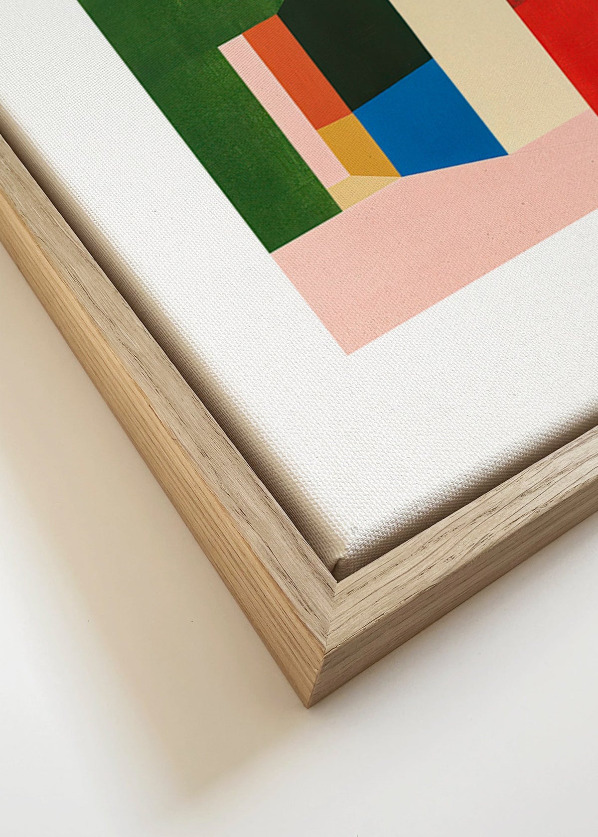 Geometrisk affisch med färgade volymer – Canvas detail