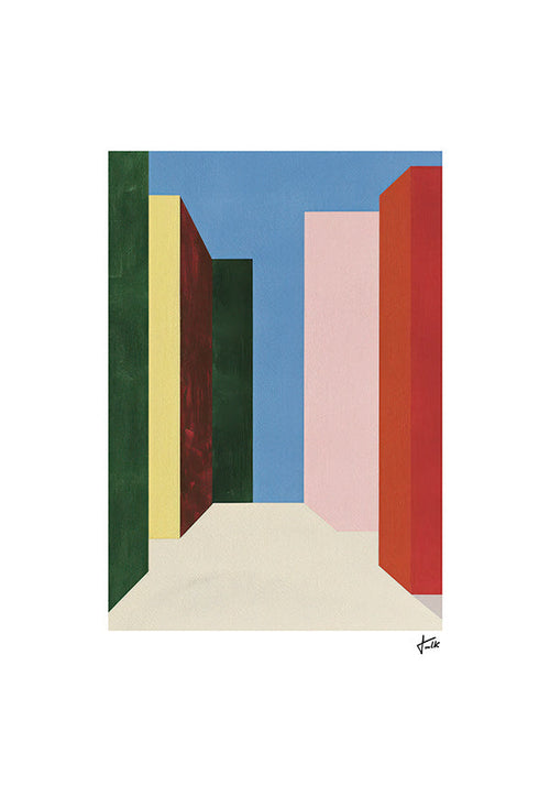 Geometrisk tavla: vertikal färgpassage