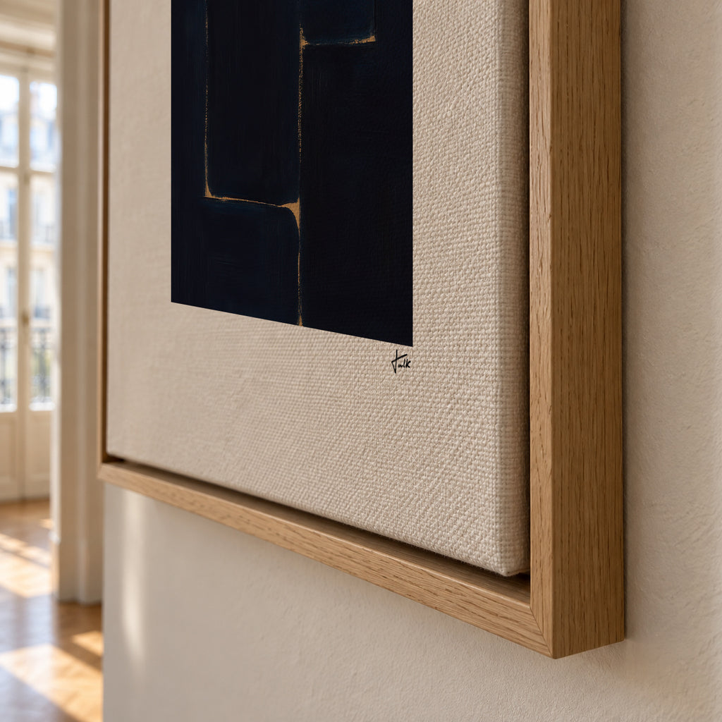 Midnight Structure - Framed canvas detail