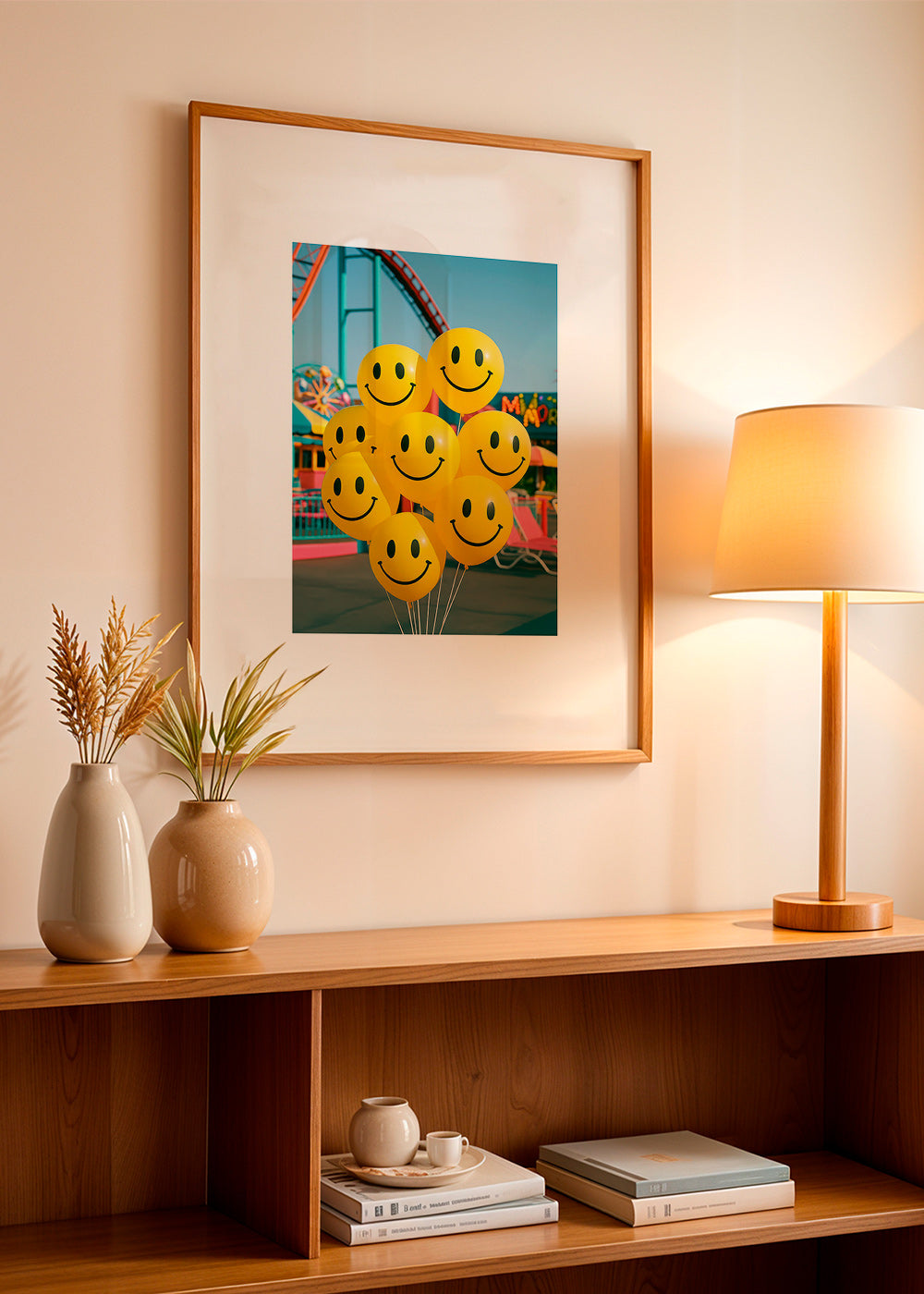 Fotografi av leende ballonger på nöjesfältet – Product3