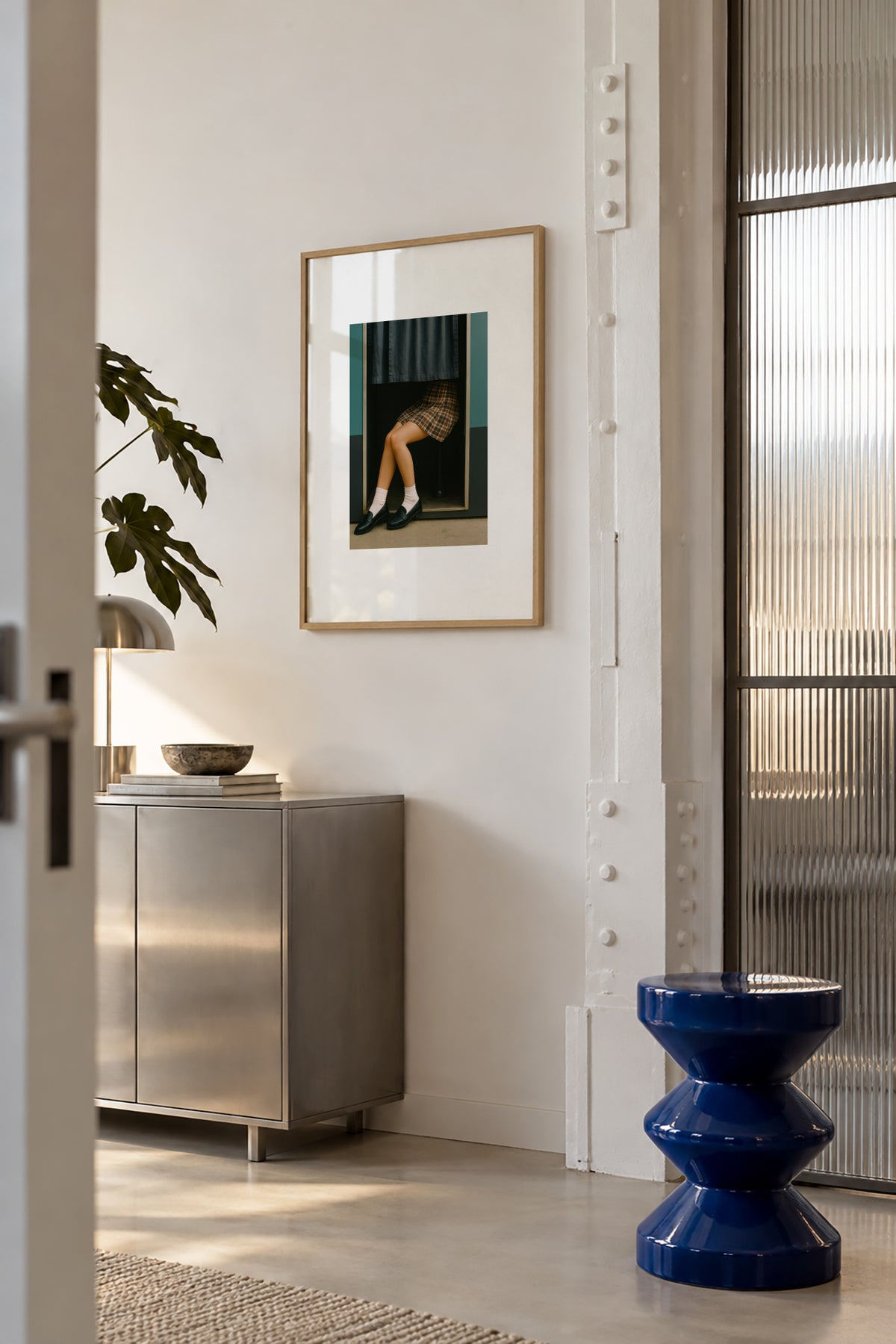 Waiting Booth - Framed poster in an interior