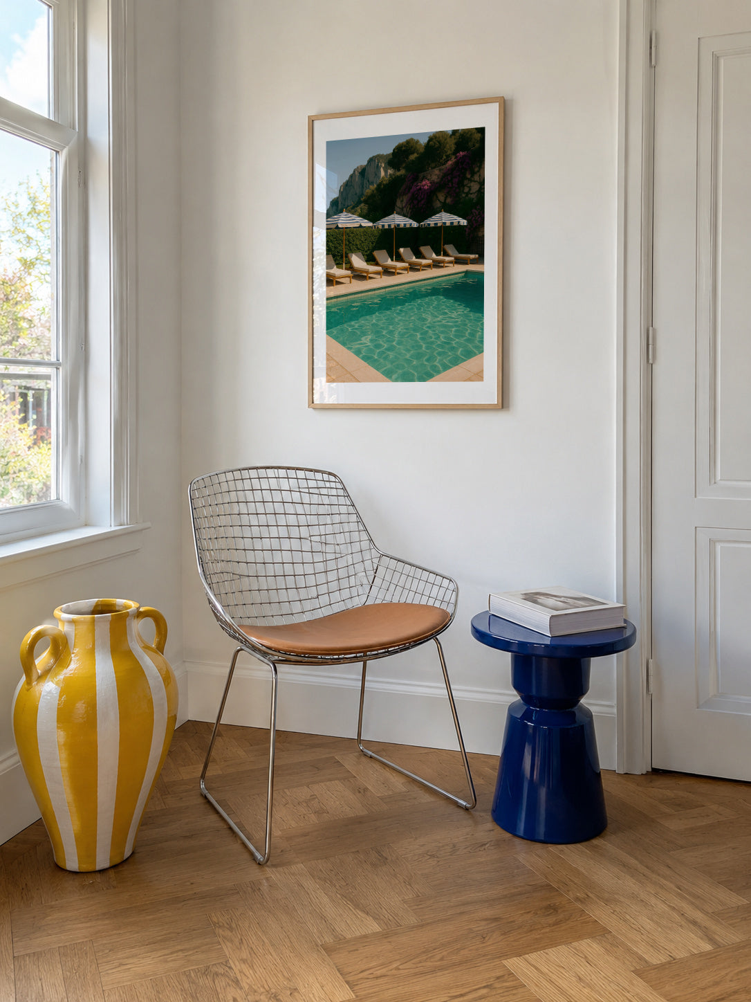 Capri Pool - Framed poster in an interior