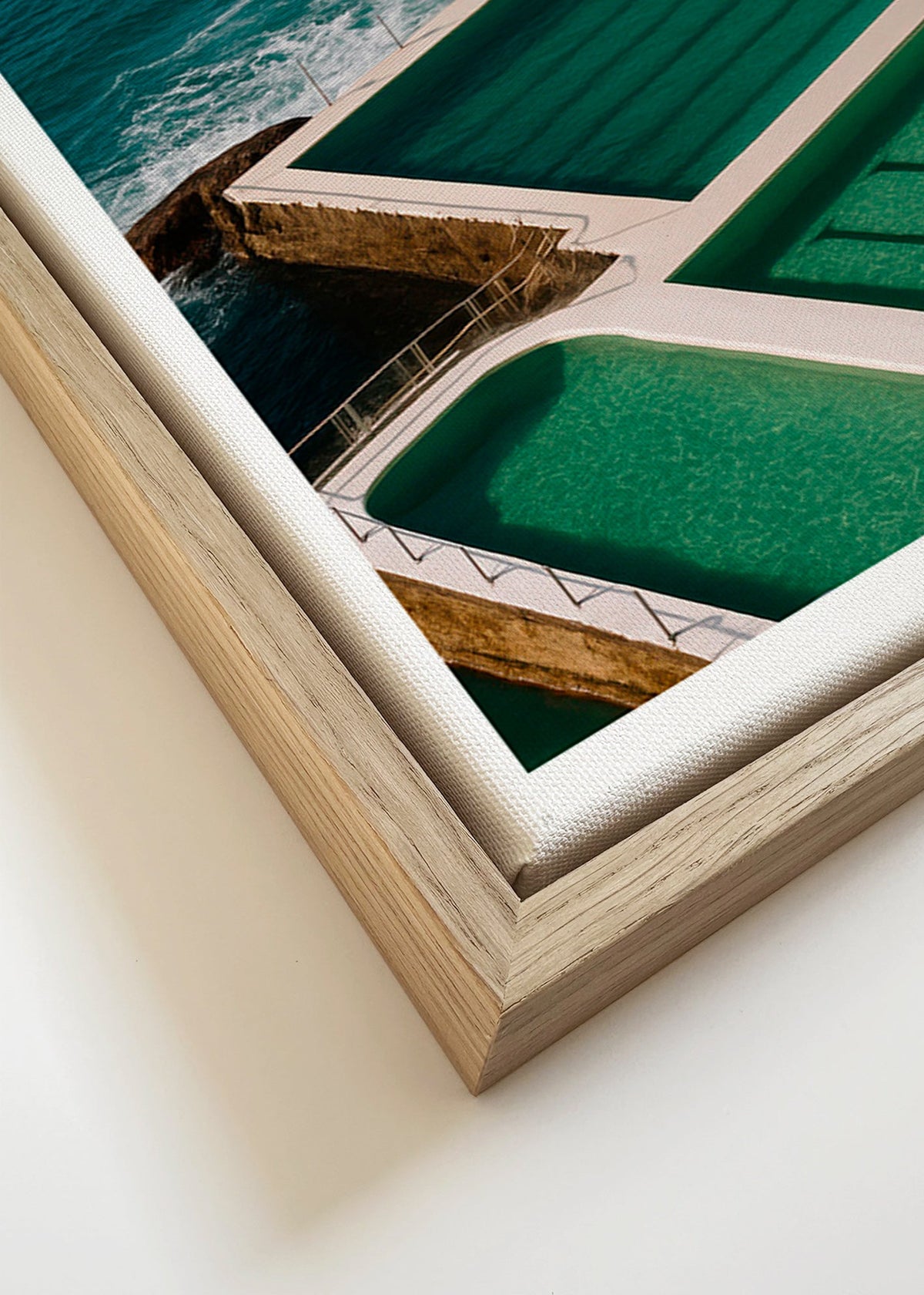Landskapskonst med pooler vid havet – Canvas detail