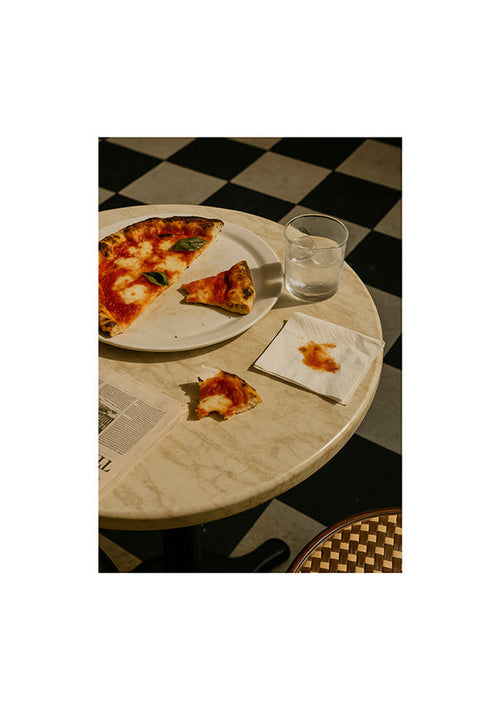 Kökskonst Pizza på marmor
