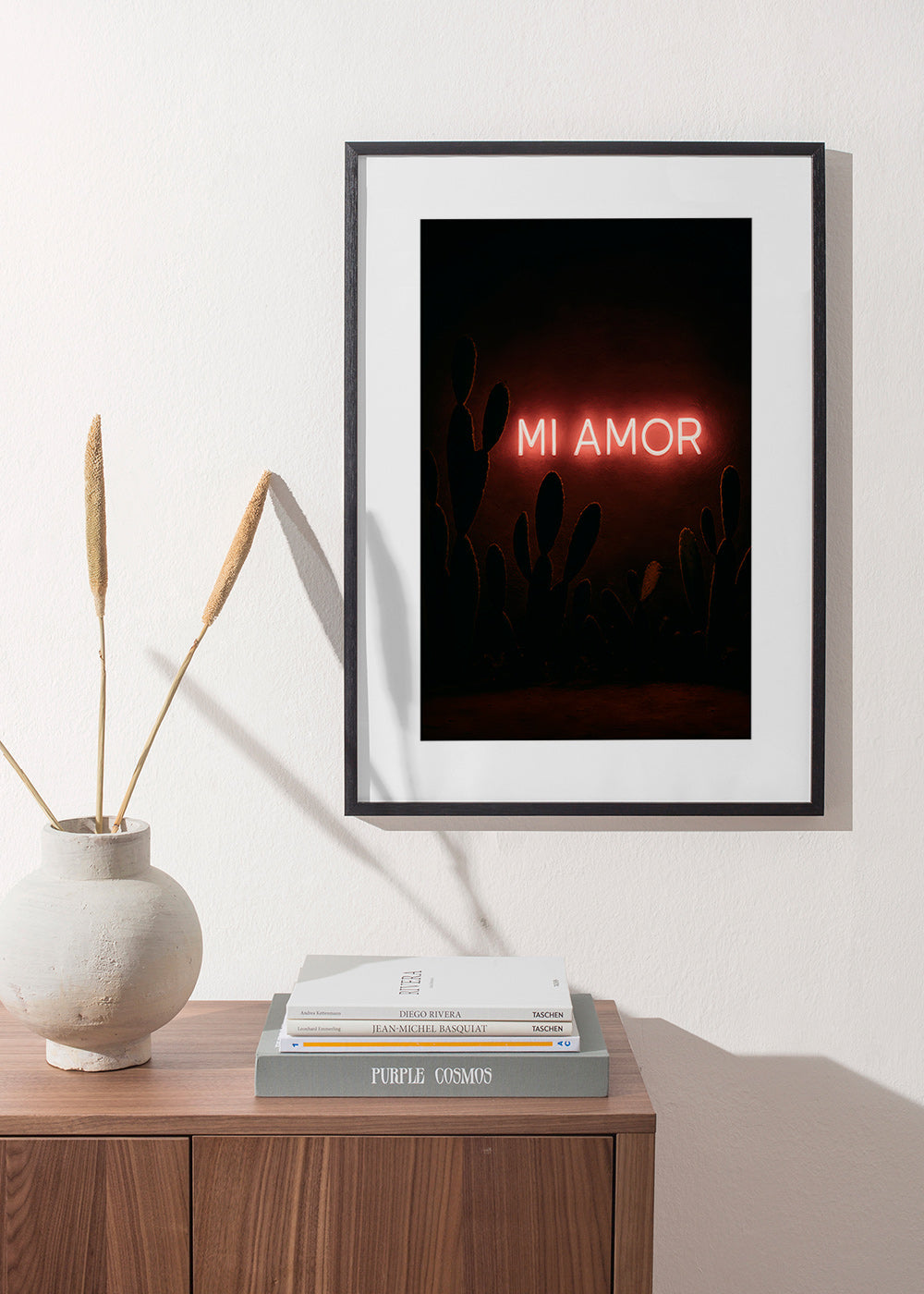 Fotografi: neonskylt 'Mi Amor' med kaktusar – Product3