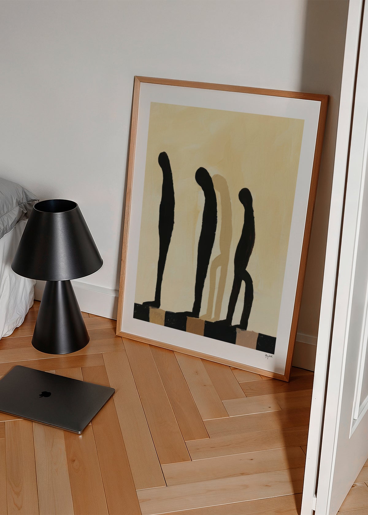 Three Figures I - Framed poster in an interior