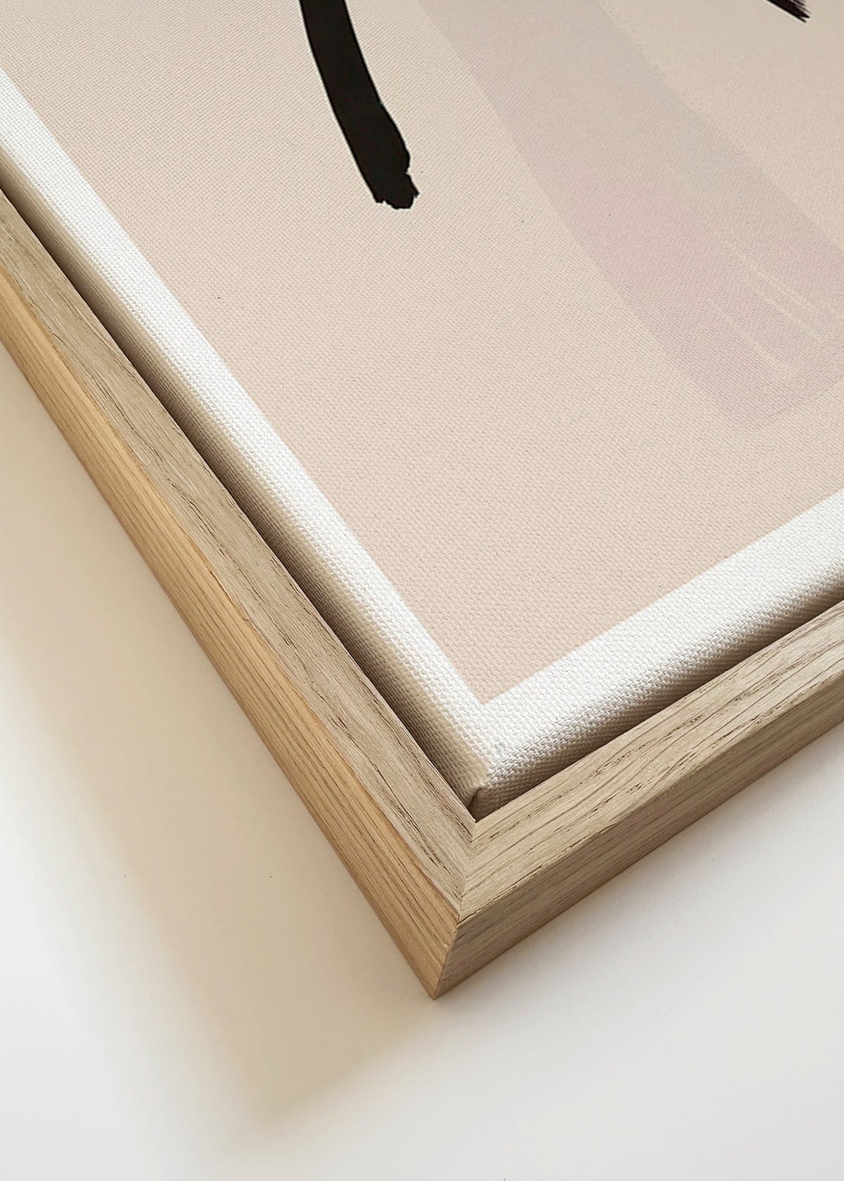 Minimalistisk figur med hatt – Canvas detail